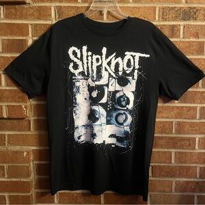 Slipknot Band Men’s L Short Sleeve Cotton Tshirt Black Graphic Print Eyeless EUC